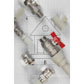 EM-V-B197 Chromed Temperature brass control radiator thermostatic valve
